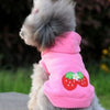 Lovely Pet Puppy Dog Strawberry Hoodies Apparel