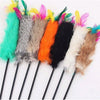 Multi Color Funny Cat Kitten Feather Pet Toy